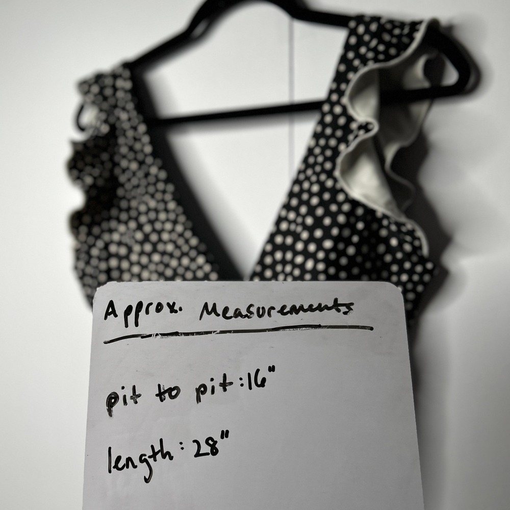 Summersalt Ruffle Backflip Swimsuit 10 Polka Dot Black White UPF 50 Pinup Twee - Picture 10 of 10